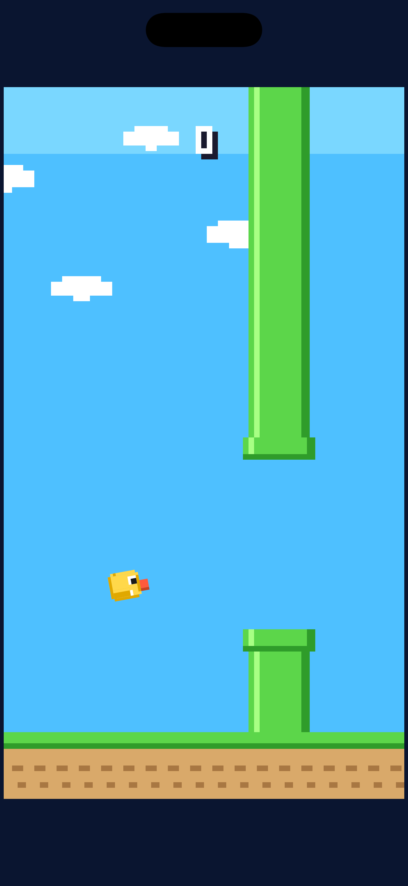 Flappy Echo gameplay, flapping through pipes